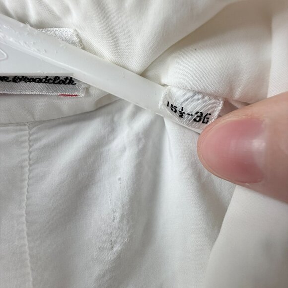 Gitman Bros USA Cotton 15.5 36 Broadcloth TTX White American Shirt Long Sleeve - Picture 9 of 16